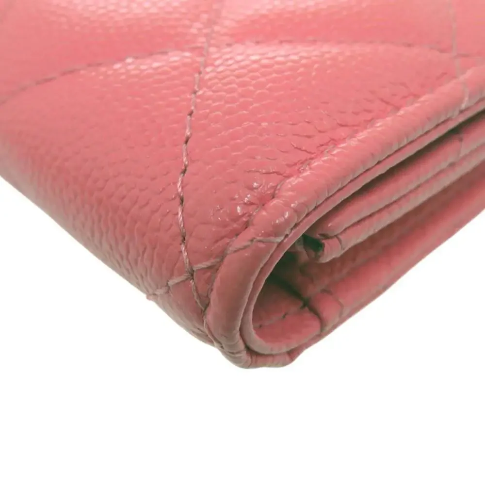 CHANEL Pink Leather Wallet